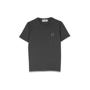 스톤아일랜드 키즈 그레이 반팔 티셔츠 801620750K_V0063