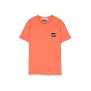 스톤아일랜드 남아 오렌지 반팔 티셔츠 811620147K_V0032