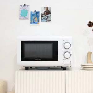 쿠잉 플랫전자렌지 MC-201FL 화이트 무회전 전자랜지 미니 소형