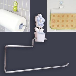 엄지척 부착식 키친타올걸이 플라워 행주 수건걸이 타올걸이