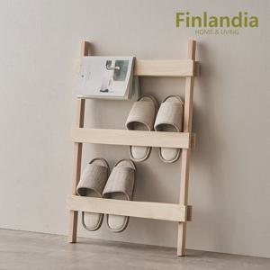 핀란디아 엘라인 편백 원목 3단 실내화 거치대