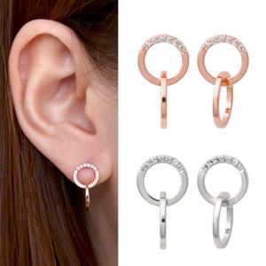 925 은침 아모스 큐빅 귀걸이 실버핀 스터드 이어링 AE195_AE196