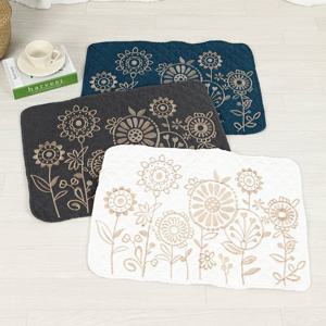 플라워 퀼트 미끄럼방지 발매트 40x60