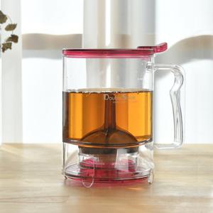 더블 스마트여과기 핫핑크 티팟세트 찻잎 거름망 티포트 티메이커