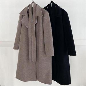 [셀러허브_여성트랜드패션]빅사이즈사랑해요 E976L211 모던오픈카라롱코트 BN