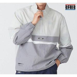 [스프리스]스프리스 남성 3단 배색 아노락 점퍼 그레이