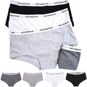 [마이핏]4종 숏 드로즈 면 팬티세트 여중생 중학생 고등학생 사각팬티 입학선물