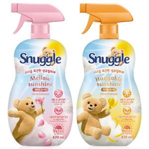 스너글 섬유탈취제 햇빛건조 멜로우선샤인, 허거블선샤인 대용량 470ml 2개