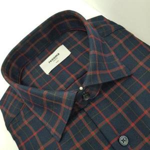 [레노마셔츠]슬림핏/도톰한 긴소매 남방/밑단-일자/남성 트윌 기모 겨울 셔츠 RNWSL0987 -B_US