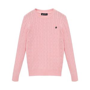 [비버리힐스폴로클럽]여성 케이블 라운드넥 니트 TS410