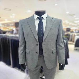 [파렌하이트][F/W]라이트그레이 울혼방 투톤 조직 레귤러핏 정장F2331GYL_BP