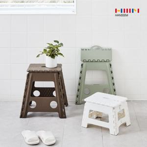 1+1 한샘 핸디 원터치 접이식 스툴 대 (2종택1) 폴딩체어 보조의자