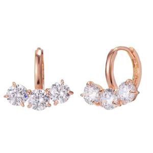 갤러리아_14K 귀걸이 원터치 금귀걸이 트리플 큐빅