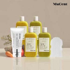 비거 바디워시 스크럽(옐로우 2개+라임 2개+글러브 1개+바디세럼1개)