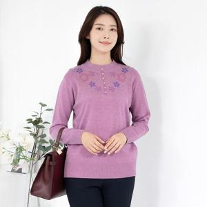 엄마옷 반폴라 울 니트티셔츠 515BMN276 중년여성/50대/60대/마담/빅사이즈/할머니옷