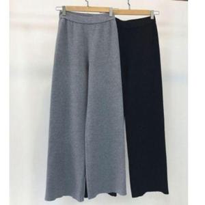 [에이치플러스몰]여성 와이드 팬츠 캐주얼 겨울 밴딩 바지 2색 여성바지 여자슬랙스