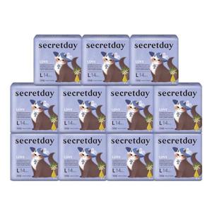 [시크릿데이]시크릿데이 러브 생리대 대형 14p X 11팩