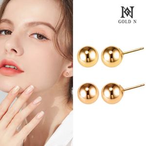골드앤 18K 심플 골드볼 6mm 귀걸이