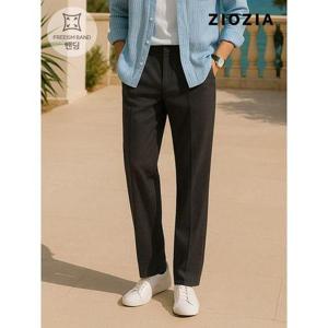 [지오지아]세미와이드핏 사이드밴딩 슬랙스 (AED1PP1101_B)