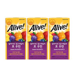 얼라이브 원스데일리 멀티비타민 포 우먼 30정 3병 90일분