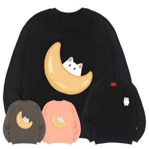 엘라모 3M 캣인더문 맨투맨 남녀공용 빅사이즈 S~4XL