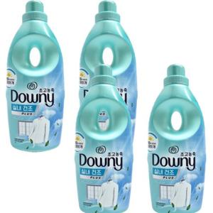 다우니 초고농축 섬유유연제 1L 용기(드럼/일반겸용) 실내건조 프레시클린 용기x4개