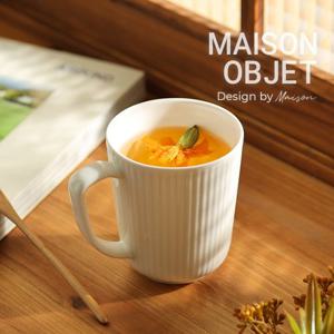 윤도자기 순백 화이트 도자기 머그 중 2P