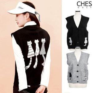 [체스]켓츠 여성골프 니트조끼