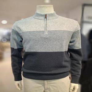 [트레몰로][트레몰로] (주)세정 트레몰로 울 혼방 하프집업니트 그레이 TRNBH4W9241 (P003719198)