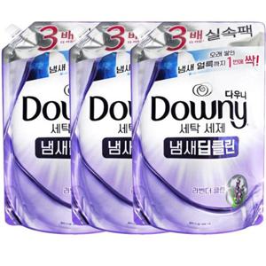 다우니 세탁세제 1.4L(드럼/일반겸용) 냄새 딥클린 라벤더 리필x3개