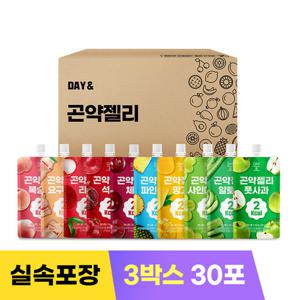 [황토농원]데이앤 2Kcal 곤약젤리 10종 3박스(총 30팩)/복숭아,샤인머스켓,망고,풋사과 외