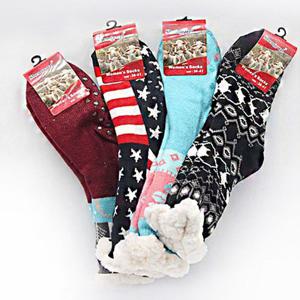 미끄럼 방지 양털 겨울 보온양말 방한 수면양말 3켤레