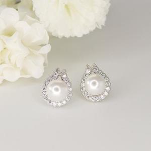 [라블리러리]스왈 물방울 진주귀걸이 혼주귀걸이 (8639502)