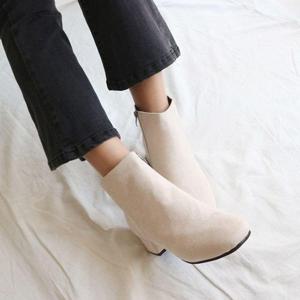 앵클부츠 스퀘어 겨울 여성 구두패션 코디 정장룩부츠 숏부츠 HW9EBDA3