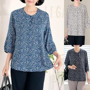 [로즈맘]도준잔꽃차이나아사면블라우스