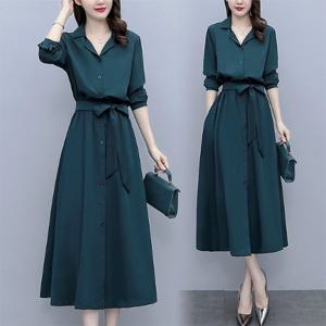 ★원피스+벨트★[헬리꽁땡]그레이스셔츠원피스+벨트