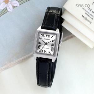 카시오 LTP-V007L-7B1 클래식 스퀘어 로마 사각 여자 가죽 시계 d