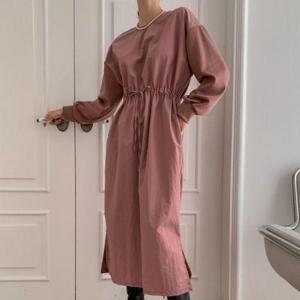 [라라온]국내제작 스트랩 배색 원피스 TSP114