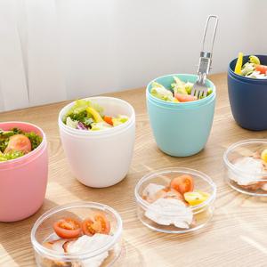 [1+1+1] 투웨이 요거트 시리얼 런치박스 밀프랩 도시락 밀폐용기 3color