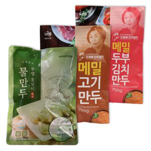 조정애 만두명인 메밀만두 김치 고기만두 1세트