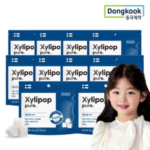 [동국제약] 자일리팝 무설탕 자일리톨 캔디 퓨어 30g x 10개