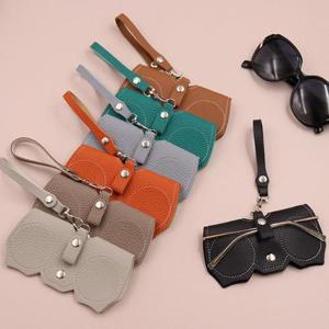 고급스러운 스티치 안경 선글라스 보관 키링 케이스