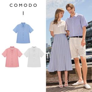 [코모도] 여성 감탄 시어서커 반팔셔츠 3종