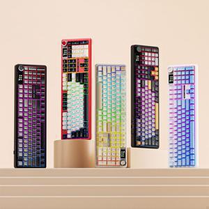 [APP전용][4%쿠폰다운] Aula 독거미 F108 pro 유무선 기계식 키보드 풀배열 핫스왑 블루투스 8000mAh 2.4G RGB