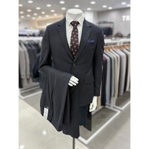 [트루젠 (패플)] [트루젠]남자 겨울봄 울 혼방 블랙에 가까운 차콜 면접 예복 혼주 턱시도 정장 수트 양복 세트