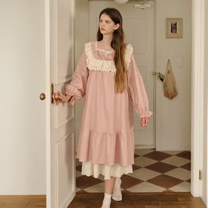 [울랄라] 시즌오프 특가! 겨울 기모 긴팔 커플 파자마/원피스 잠옷