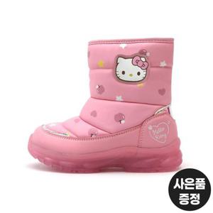 [랜덤방한화 사은품증정]헬로키티 애플 라이팅 방한부츠(사은품증정)