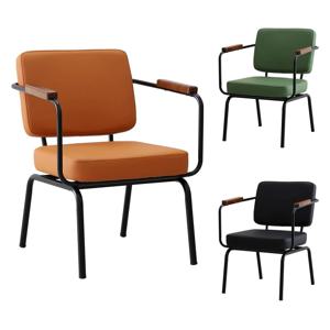 빈티지 디자인 심플 사각 팔걸이 1인 소파의자