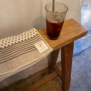 호지차 도트 거즈 면 핸드타월 키친크로스 테이블매트 행주 패브릭