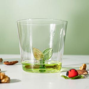 그린가든 리프 텀블러 내열 유리컵 글라스 340ml